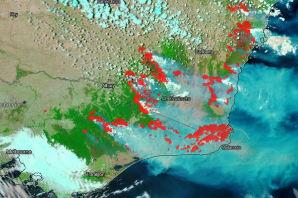 Australia bushfire map